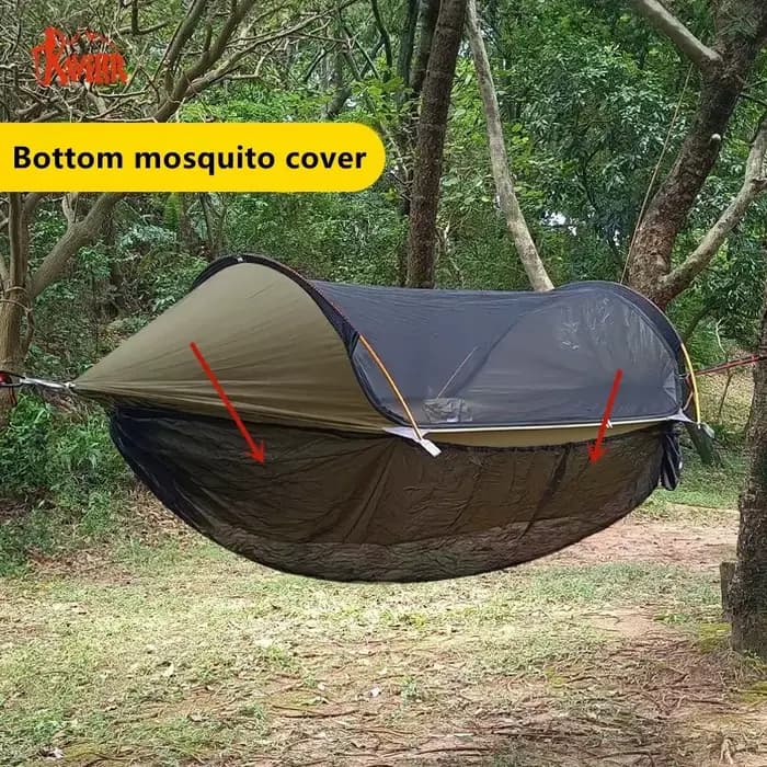 Hamac de voyage à ouverture rapide, housse anti-moustique inférieure, Camping en plein air, moustiqu