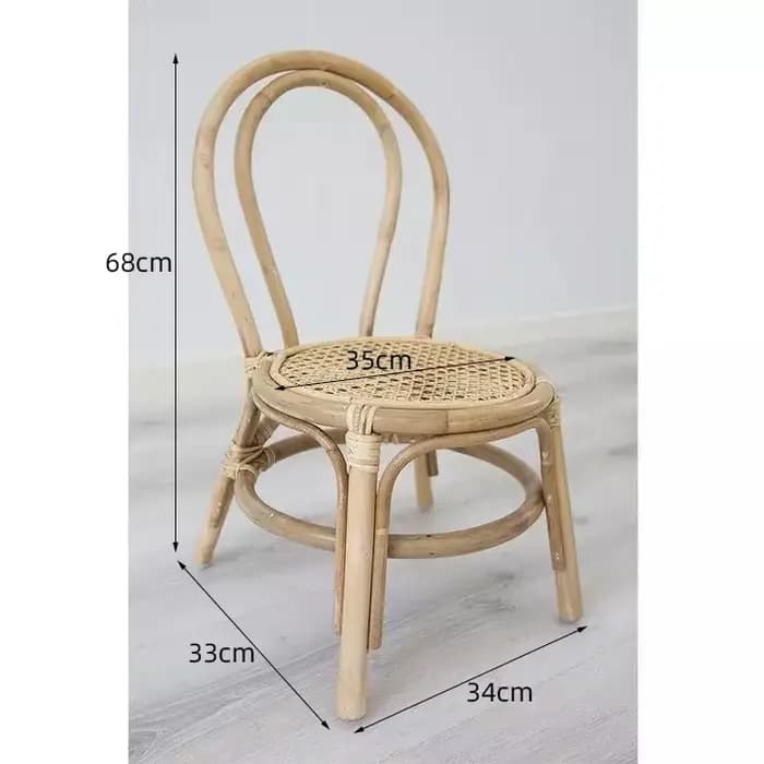 Chaise de lapin en rotin chaise en rotin faite à la main pour enfants petite chaise mignonne Simple 