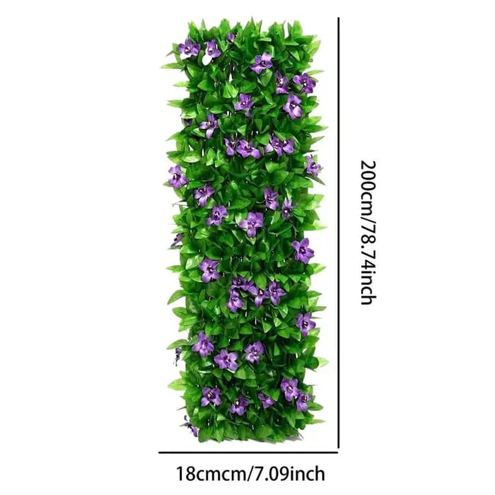 Haies artificielles extensibles pour jardinage, écrans de séparation avec fleurs pour la maison, l'h