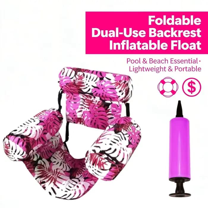 Fauteuil flottant gonflable robuste avec flotteur pour adultes, pour lacs, plages, jardins et fêtes 