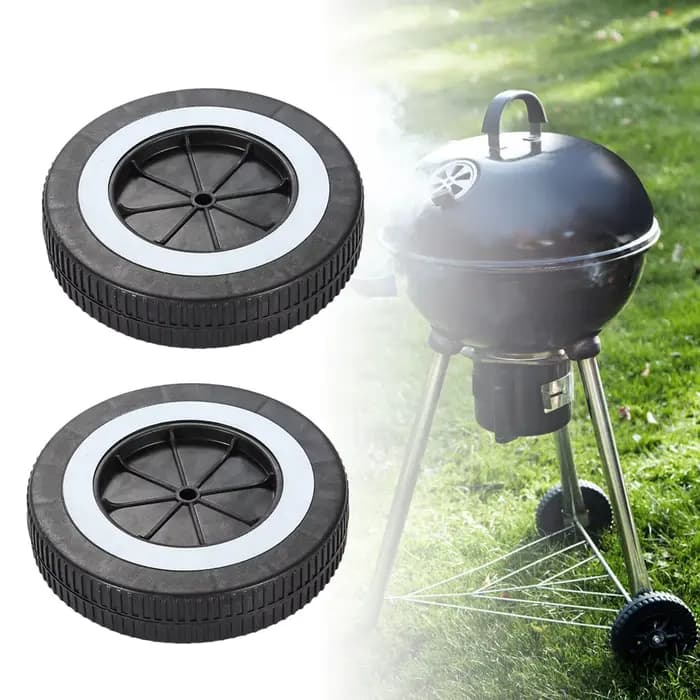 Lot de roues de rechange pour barbecue, robustes et légères, pour camion à main, gril à gaz, 2 pièce