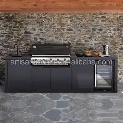 Barbecue en acier inoxydable 2025 pour l'extérieur, îlot de cuisine BBQ intégré, idéal pour l'Austra
