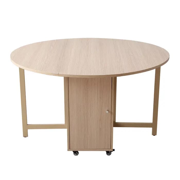Table à manger ronde pliante avec chaises pliantes, meubles mobiles multifonctionnels, mode