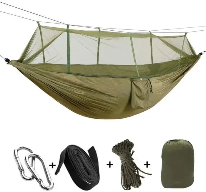 Hamac de jardin de Camping pour 2 personnes, avec moustiquaire, mobilier d'extérieur, force de lit, 