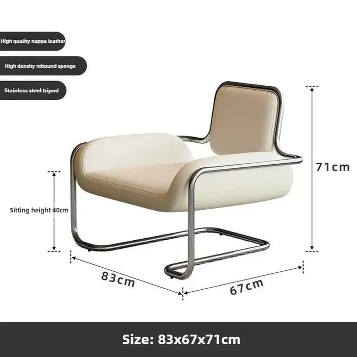 Chaise individuelle de forme spéciale, design nordique, style médiéval, en acier inoxydable, luxe lé