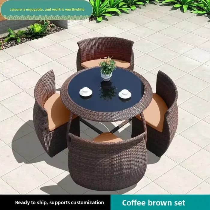 Chaises en rotin d'extérieur, terrasses de loisirs, mobilier de jardin, tables et chaises de balcon,
