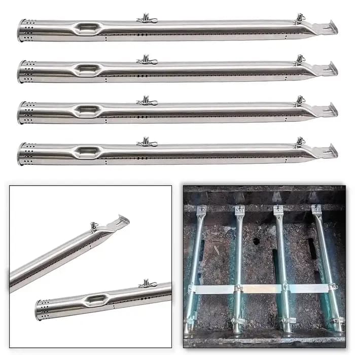 Brûleur à Tube de barbecue, paquet de 4, brûleur de sœil pour la plupart des modèles de gril à gaz, 
