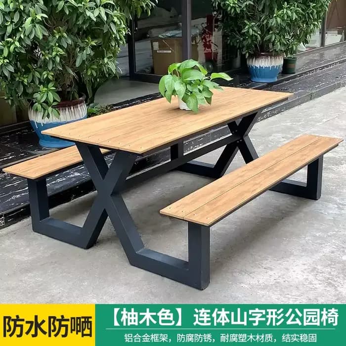Banc d'extérieur, chaise de parc, table et chaise monobloc pour salle à manger et restaurant, banc d