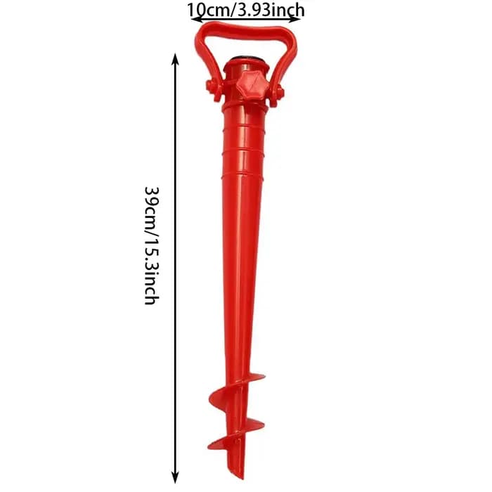 Ancre pour parasol de plage, vis en spirale, rouge, support pour parasol de jardin extérieur, applic