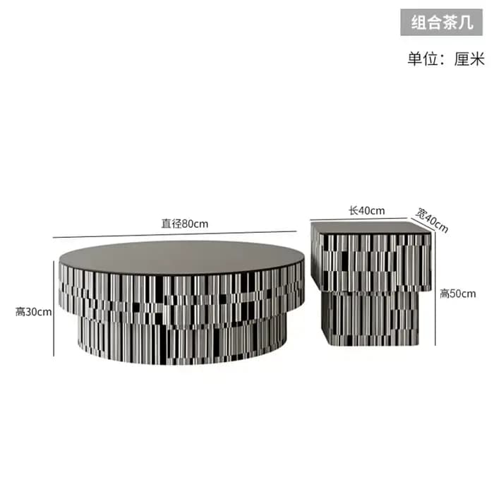 Table Basse Design français moderne luxe rond carré Table Basse ensembles Salon Table Basse Pour Sal