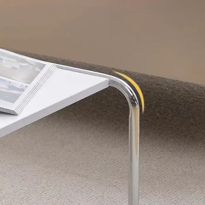 Table basse simple en acier inoxydable, Design moderne, Table basse Unique en métal, sens avancé, me