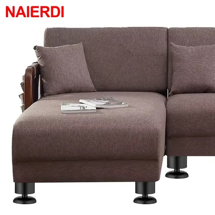 NAIERDI 1 PC meubles pieds d'armoire réglables 6 CM-30 CM pieds de meubles en acier inoxydable Table