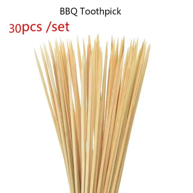 30/50 pièces gril en bois jetable outils de Barbecue cuisson en plein air bâtons de Barbecue brochet