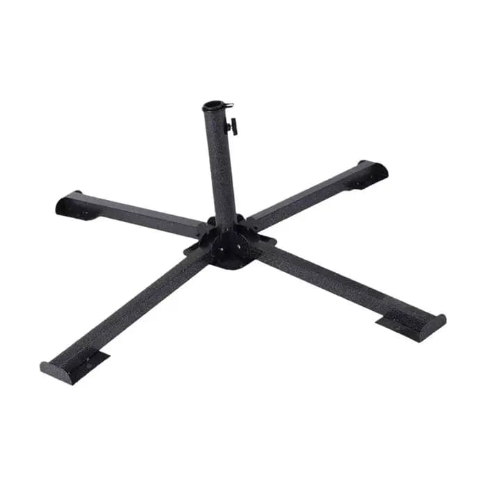 Support de parasol en acier robuste pliable pour terrasse, piscine et extérieur