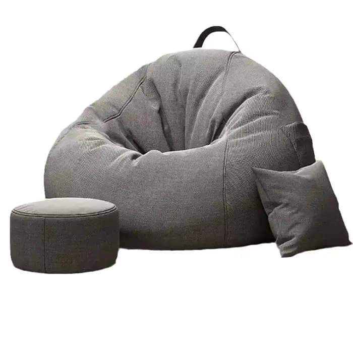Canapés chaises avec pédale oreiller sol lin tissu chaise longue siège pouf Pouf bouffée canapé lois
