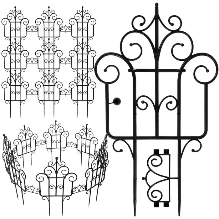 Clôture de Jardin Décorative en Plastique, Bordure de Pelouse Pliante, Paysage, Multifonctionnelle, 