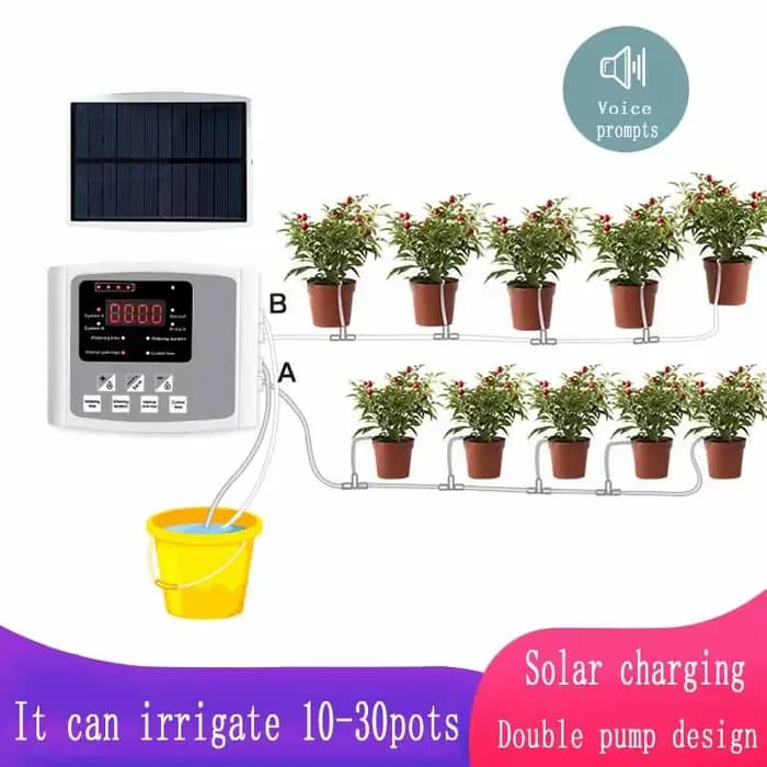 Dispositif d'irrigation goutte à goutte de jardin, système de minuterie de contrôleur de Double pomp