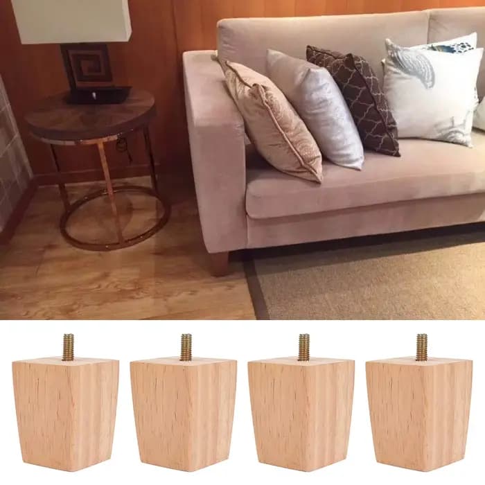 Pieds de meubles en bois naturel pieds de Table solides canapé armoires pieds lit Table chaise rempl