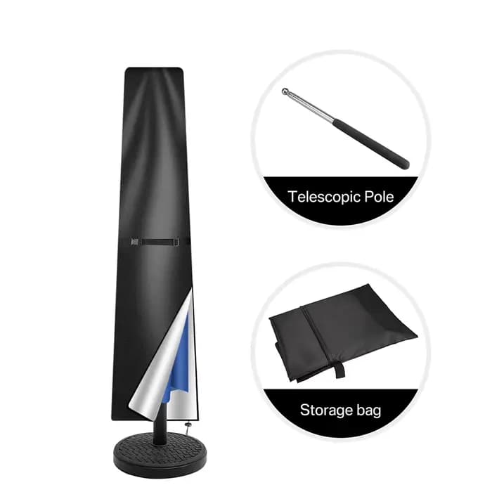 Housse de Parasol droite 210D, housse de protection imperméable avec fermeture éclair, résistante au