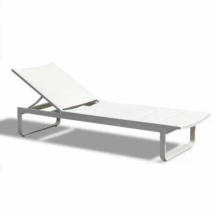 Chaise longue de piscine de luxe italienne, mobilier d'extérieur en aluminium, Patio, jardin, cour, 