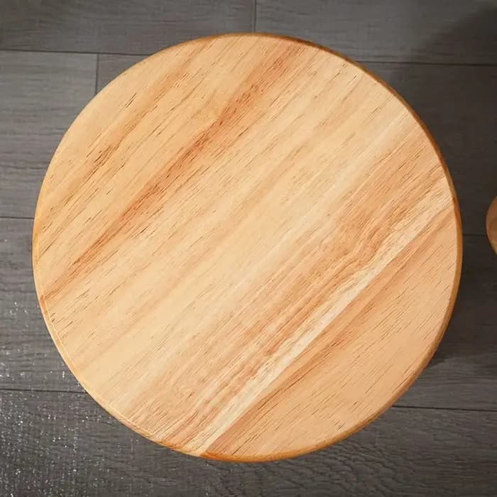 Petit tabouret rond en bois massif, meubles multifonctionnels, décoration de chambre à coucher, salo