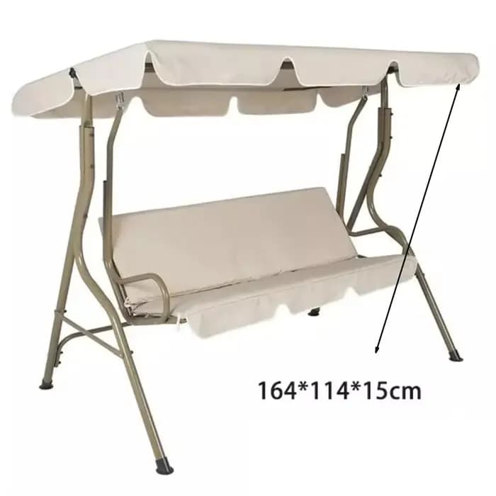 Housse de chaise pivotante de jardin, auvent pivotant à 3 places, coins renforcés, couverture supéri