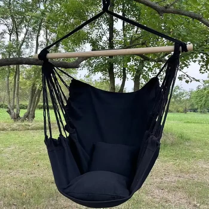 1pc loisirs tissu hamac chaise extérieure balançoire chaise hamac dortoir hamac chaise Anti renverse