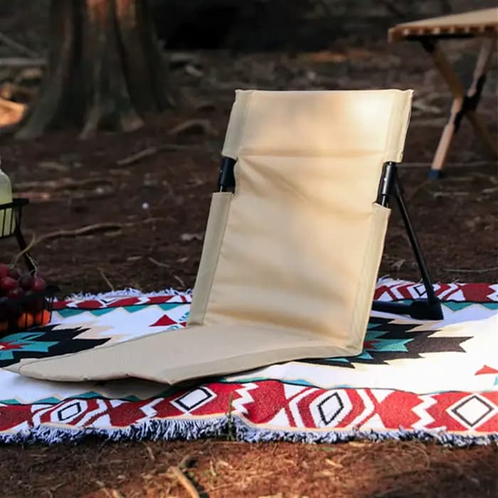 Chaise de Camping pliable en plein air, jardin, parc, simple, inclinable, paresseux, coussin de doss