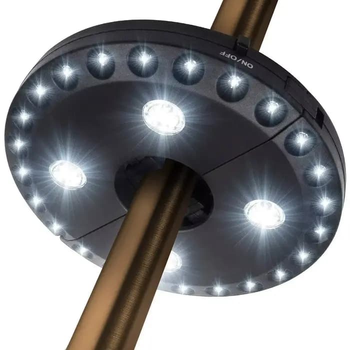 28 Led Patio parapluie lumière pour Parasol plage parapluie 3 Modes de luminosité pour jardin Campin