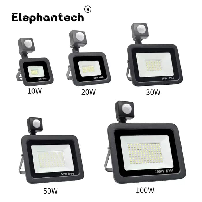 LED PIR détecteur de mouvement LED projecteur extérieur LED projecteur projecteur LED 220V 100W 50W 