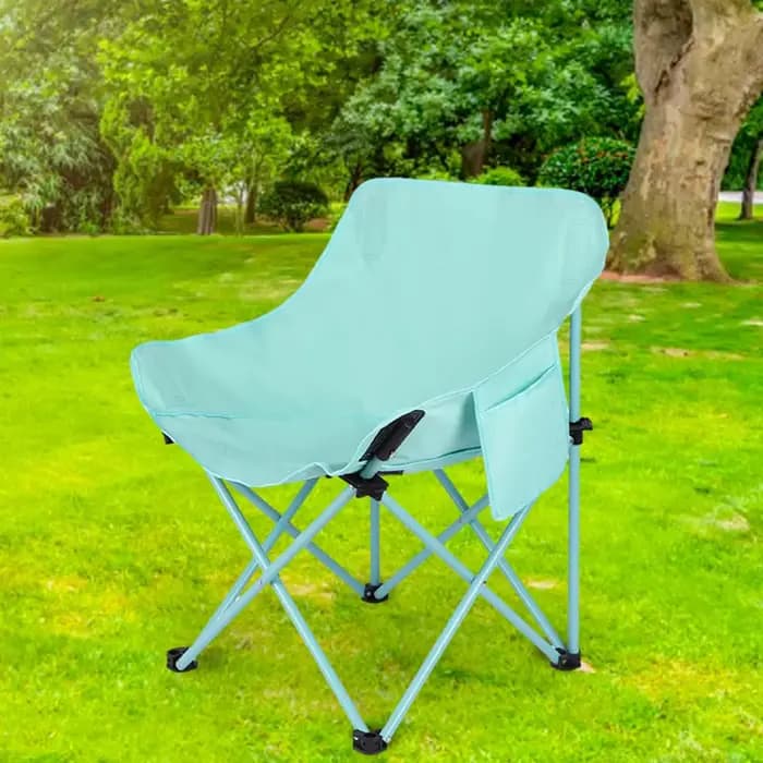 Chaise de camping pliable avec sac de rangement et poche, idéale pour la pêche, la randonnée, les év