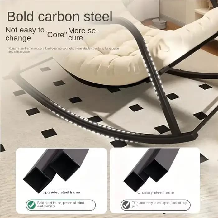 Fauteuil de luxe léger en acier au carbone, chaise pivotante confortable pour adultes, balcon, maiso