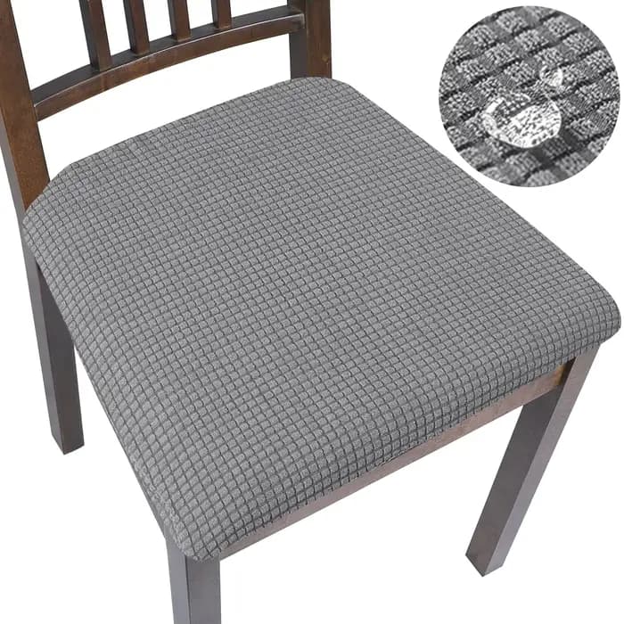 Housse de coussin de chaise carrée en cuir PU, imperméable, pour siège de cuisine et de salle à mang