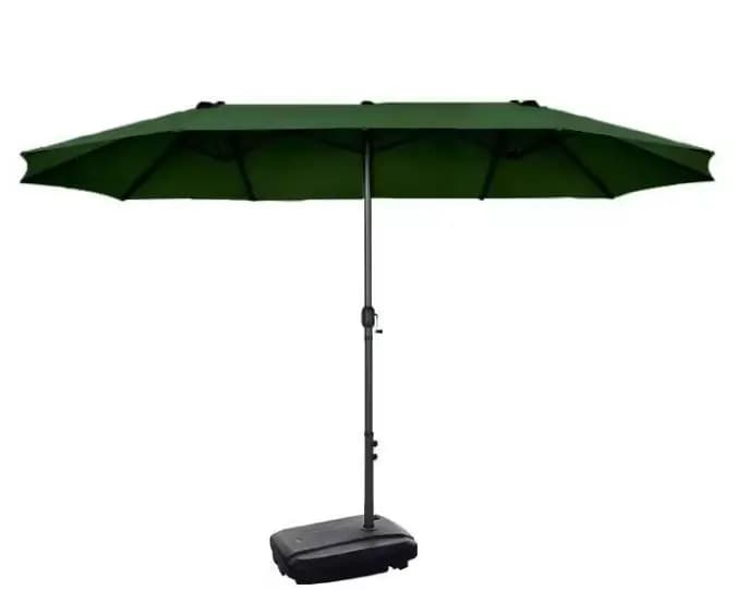 Grand Parasol d'extérieur avec cadre en acier Double face de 15 pieds, Parasol de marché Commercial,