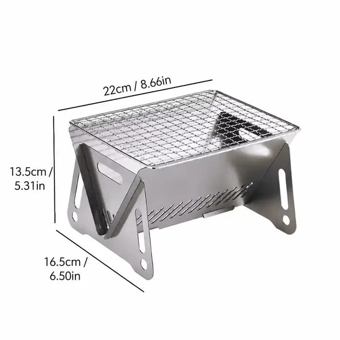 Barbecue au charbon de bois pliable pour le camping, fourneau de chauffage, outils pour poêle à bois