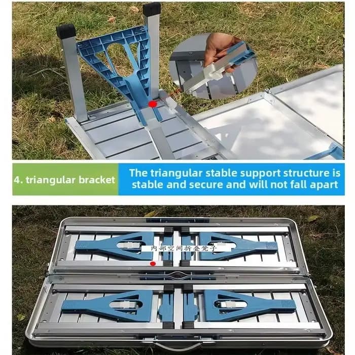 Table pliable avec chaises pour usage extérieur Camping barbecue pique-nique conception compacte por