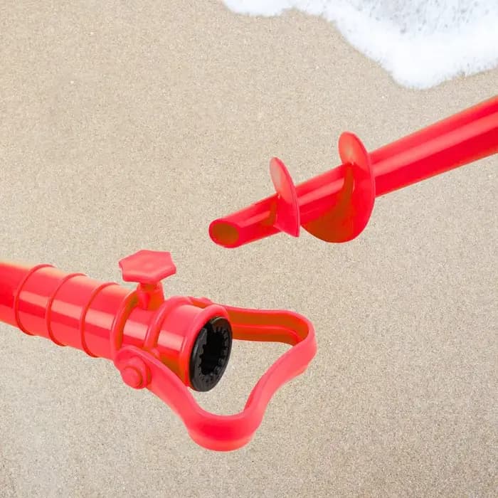 Ancre pour parasol de plage, vis en spirale, rouge, support pour parasol de jardin extérieur, applic
