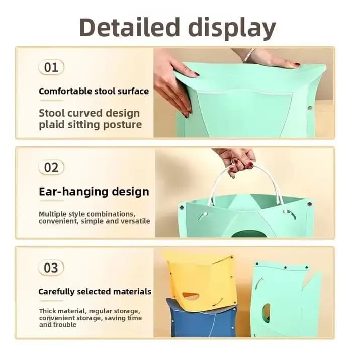 Tabouret pliant d'extérieur en papier, chaise pliante de pêche, Portable, petit Festival de musique,