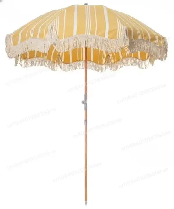 Parasol de patio portable pliable de 2 m, personnalisable, protection UV, parasol de plage, mobilier