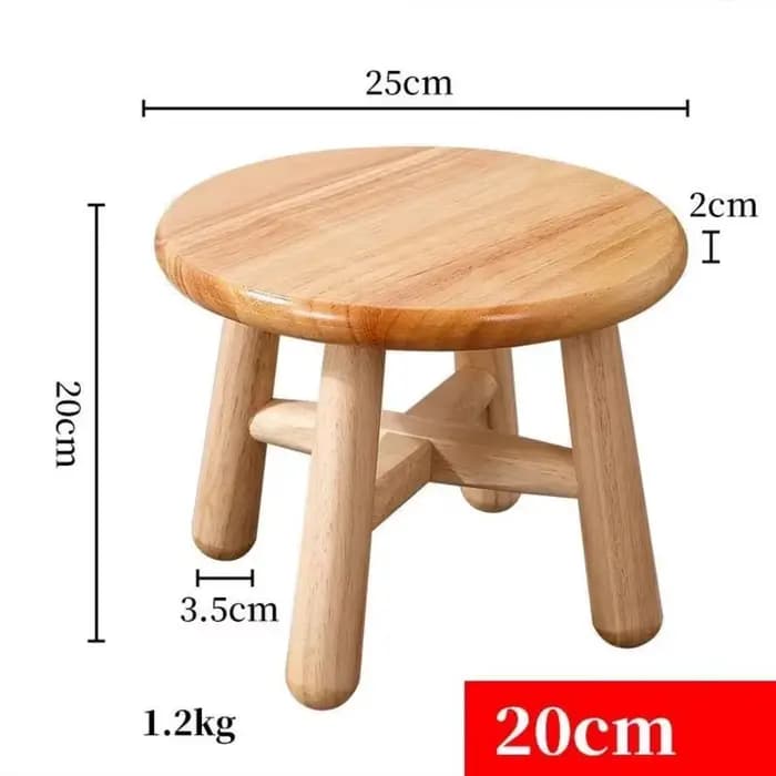 Petit tabouret rond en bois massif, meubles multifonctionnels, décoration de chambre à coucher, salo