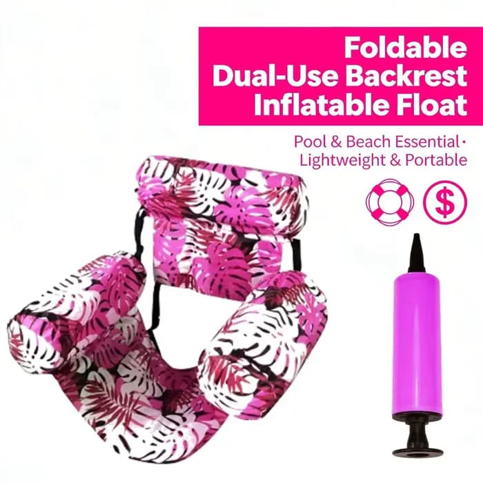 Fauteuil gonflable d'extérieur robuste avec flotteur pour adultes, idéal pour la piscine, le lac, la