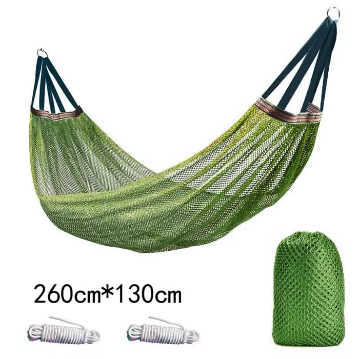 Hamac de jardin en maille pour l'extérieur, lit suspendu double portable avec sac de transport, hama
