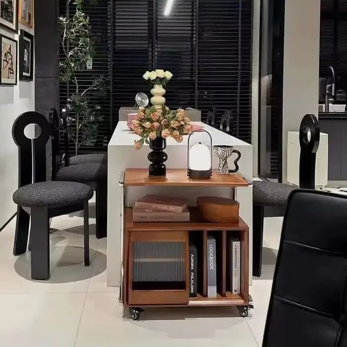 Bois massif salon canapé rangement Table d'appoint étude Magazine rangement bibliothèque chambre arm