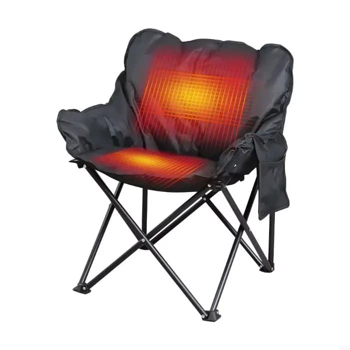Chaise d'extérieur chauffante Transportable, oreiller rembourré à thermorégulation en 3 étapes, fin 