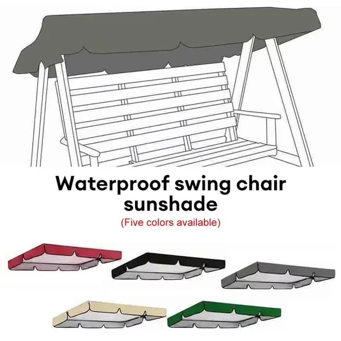Chaise pivotante d'extérieur imperméable et anti-poussière, pare-soleil, couverture supérieure, hous
