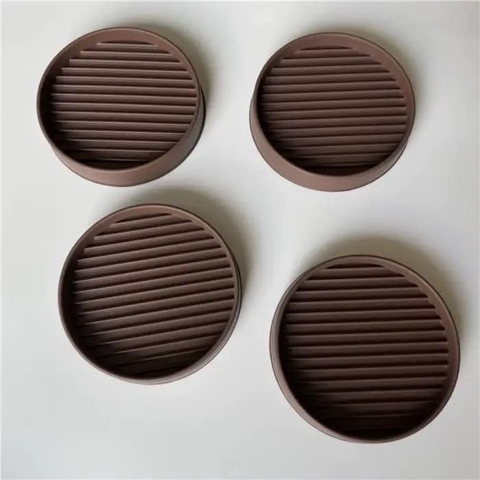4 pièces/ensemble coussinets de meubles antidérapants carrés ronds en caoutchouc meubles roulettes t
