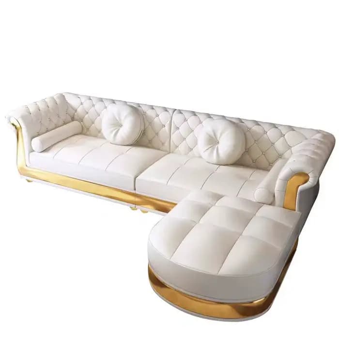 Canapé Chesterfield de luxe bureau à domicile hôtel meubles de salon ensemble de canapé en cuir mode