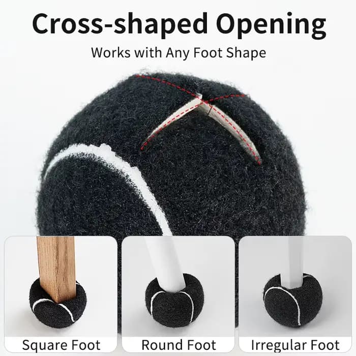 Couvre-pieds de table et de chaise (ballon de tennis + style chaussette de chaise) : coussinets de m