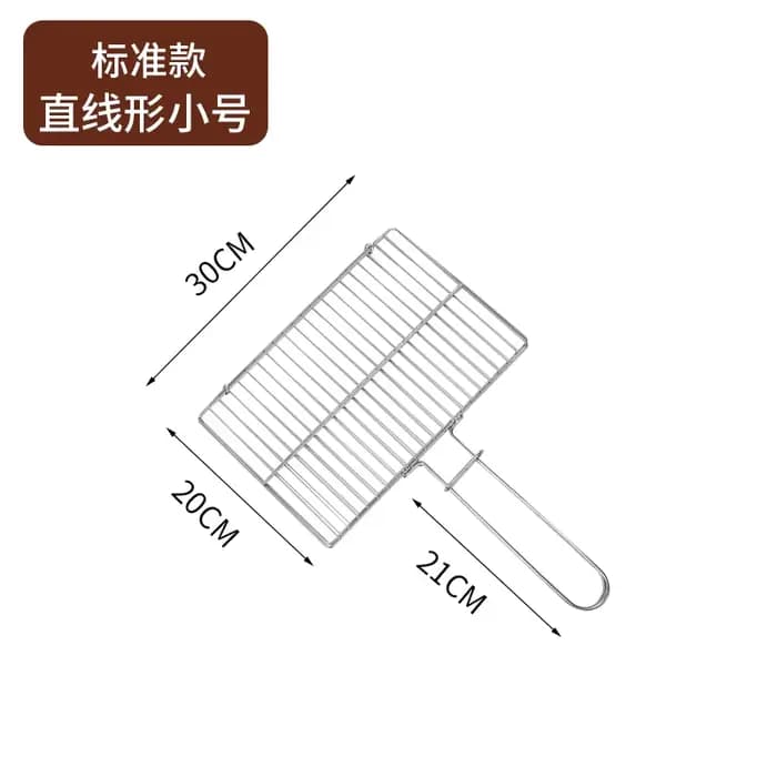 Gril de Barbecue pliant en acier inoxydable 304 de qualité alimentaire, avec poignée pour poisson, f