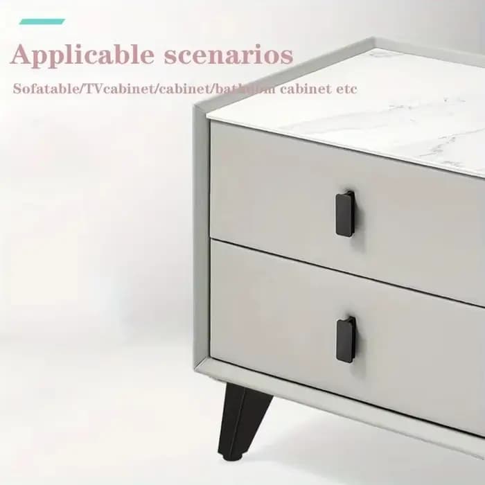 4 pièces 8CM pieds de meubles réglables pieds de canapé pieds d'armoire inclinés en aluminium pour m